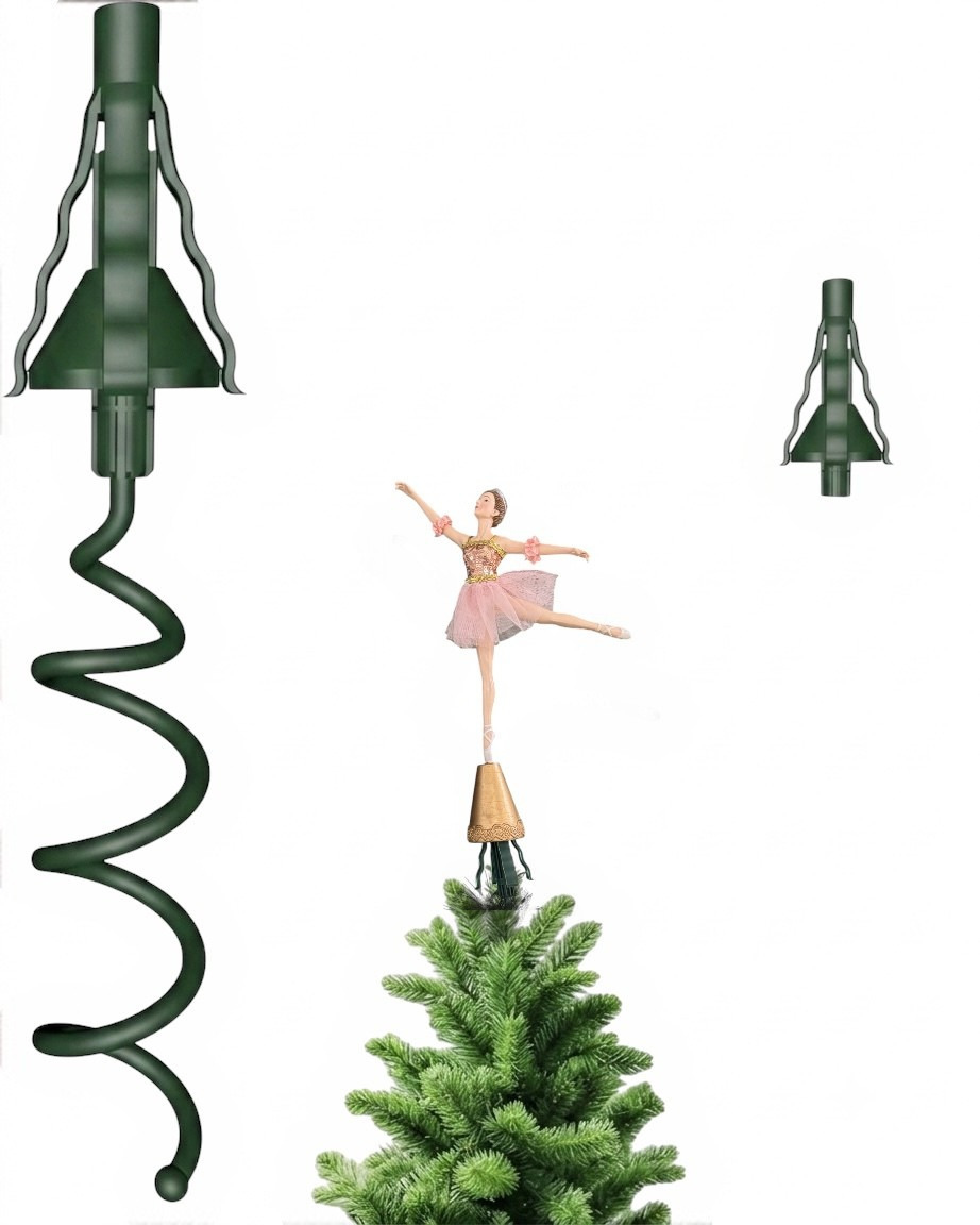 Stationary Christmas Tree Topper Holder – Metal Base for Ballerina Tree Toppers